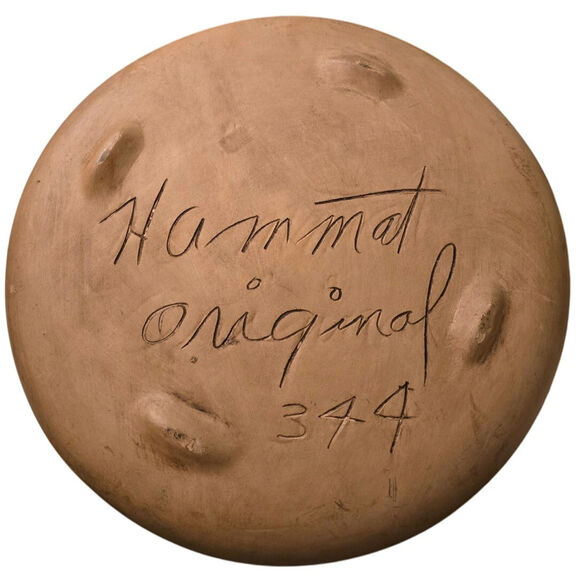 Hammat Original‎ 344 Signed Pottery Glossy Brown with red undertone Glaze - Picture 3 of 6